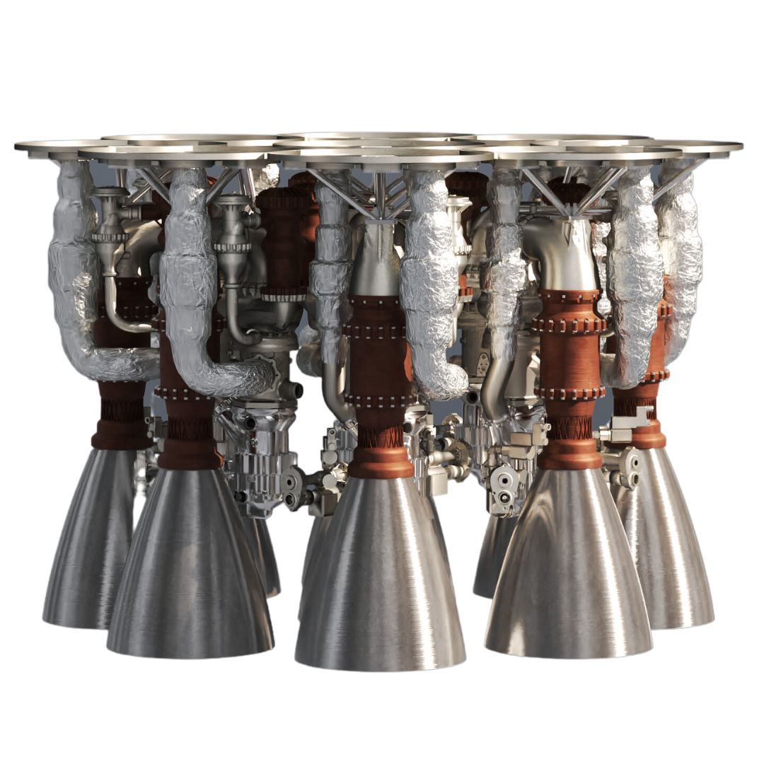 3d render of helix engines