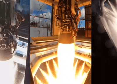 images of RFA ONE stage 1 hot fire tests